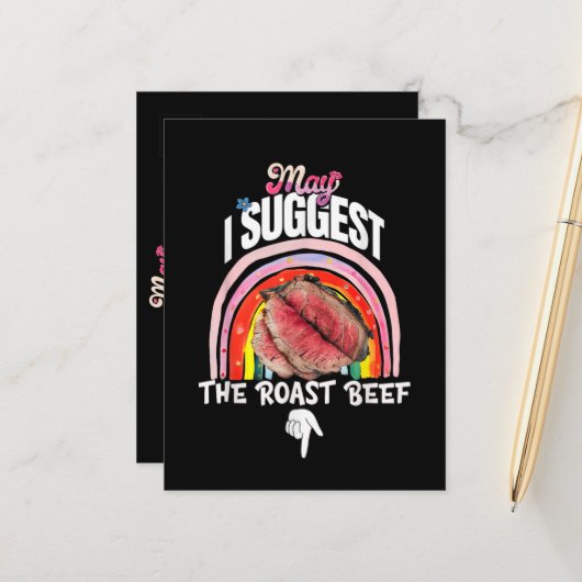 Embarrassing May I Suggest The Roast Beef 案内ポストカード (正面/裏面インサイチュ)