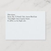 Embassyフローラブルー披露宴挿入カード エンクロージャーカード (裏面)