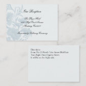 Embassyフローラブルー披露宴挿入カード エンクロージャーカード (正面/裏面)