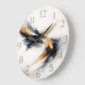 Embedded Time — Abstract Gestural ラージ壁時計 (傾斜)