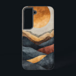 Emberマウンテングローフォンケース Samsung Galaxy S22ケース<br><div class="desc">このドラマチック白熱［赤熱］光を放つで強力な山のシルエットで琥珀の太陽の下に丘が暗くなる。</div>