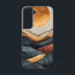 Emberマウンテングローフォンケース Samsung Galaxy S22ケース<br><div class="desc">このドラマチック白熱［赤熱］光を放つで強力な山のシルエットで琥珀の太陽の下に丘が暗くなる。</div>