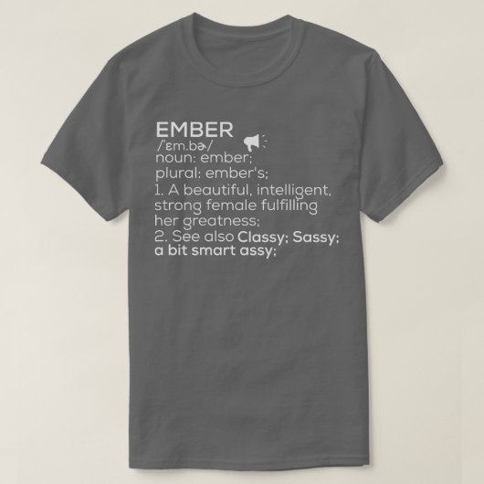Ember名Ember定義Emberメス名Embe Tシャツ (デザイン正面)