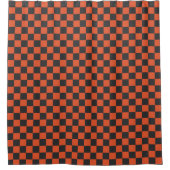 Ember and ash checkerboard pattern シャワーカーテン (正面)