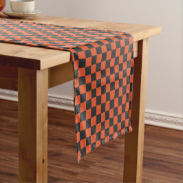 Ember and ash checkerboard pattern ショートテーブルランナー