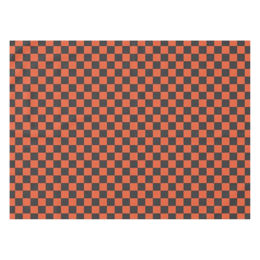 Ember and ash checkerboard pattern テーブルクロス (正面(横))