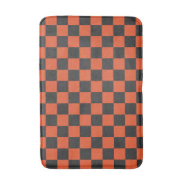Ember and ash checkerboard pattern バスマット