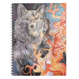 Ember Eyes Wolf水色 ノートブック