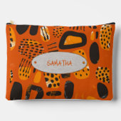 Ember Glow Abstract: Personalized  Accessory Pouch アクセサリーポーチ (正面)