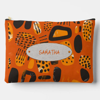 Ember Glow Abstract: Personalized  Accessory Pouch アクセサリーポーチ