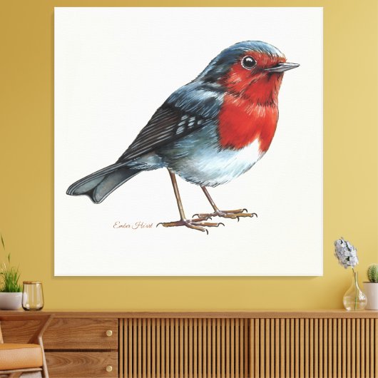 Ember Heart - Robin キャンバスプリント (インサイチュ (リビング))