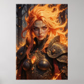 Ember Knight Fantasy Wall Art ポスター (正面)