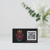 Ember Lotus | ハムサの手デザイン 名刺 (スタンド正面)