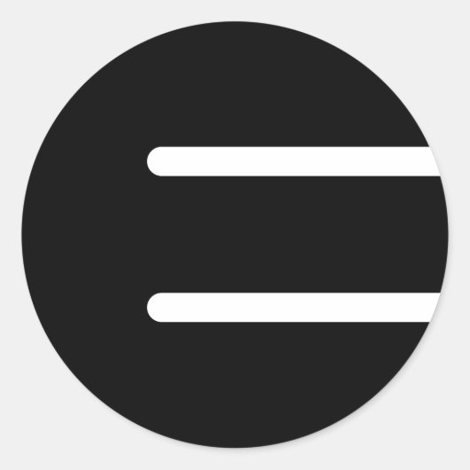 Ember Music "Black E"ステッカー – 3" ラウンドシール (正面)