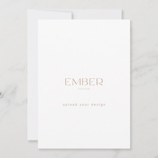 Ember Papier 5x7カスタム招待状デザインのアップロード 招待状 (正面)