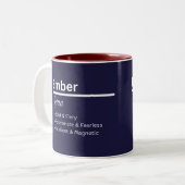 Ember Personalized Name Coffee Mug ツートーンマグカップ (正面左)