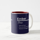 Ember Personalized Name Coffee Mug ツートーンマグカップ (正面右)