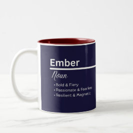 Ember Personalized Name Coffee Mug ツートーンマグカップ