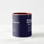 Ember Personalized Name Coffee Mug ツートーンマグカップ (中央)