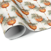 Ember Radiance:オレンジと金ゴールド ラッピングペーパー (ロールコーナー)