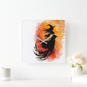 Ember Shadow-No文字 スクエア壁時計 (ホーム)