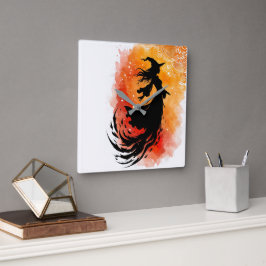 Ember Shadow-No文字 スクエア壁時計