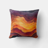 Ember Strata – Abstract Layers of Earth and Fire クッション (裏面)