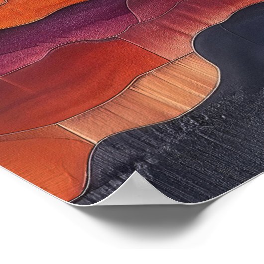 Ember Strata – Abstract Layers of Earth and Fire ポスター (角)