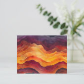 Ember Strata – Abstract Layers of Earth and Fire ポストカード (スタンド正面)