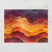 Ember Strata – Abstract Layers of Earth and Fire ポストカード (正面)