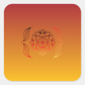 Ember‑Tone植物芸術 スクエアシール (正面)