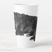 Ember-Tongue Calm for Leafy Mornings カフェラテマグ (正面)