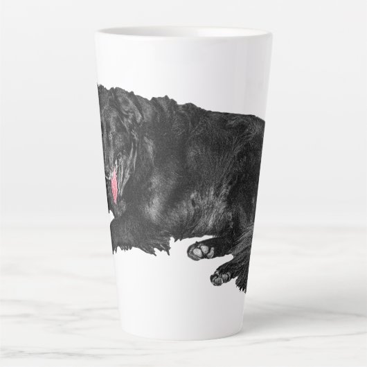 Ember-Tongue Calm for Leafy Mornings カフェラテマグ (正面)