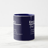 Emberly オリジナルネーム コーヒーマグ ツートーンマグカップ (中央)