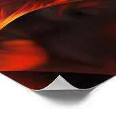 Embers抽象芸術デジタルフラクタル ポスター (角)