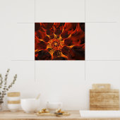 Embers抽象芸術デジタルフラクタル ポスター (キッチン)