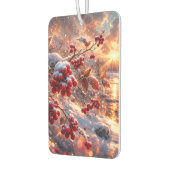 Embers of Winter Red Berries Snow カーエアーフレッシュナー (左)
