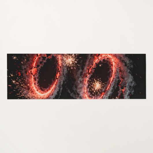 Embers swirled through the air fiery crimson ヨガマット (裏面(横))