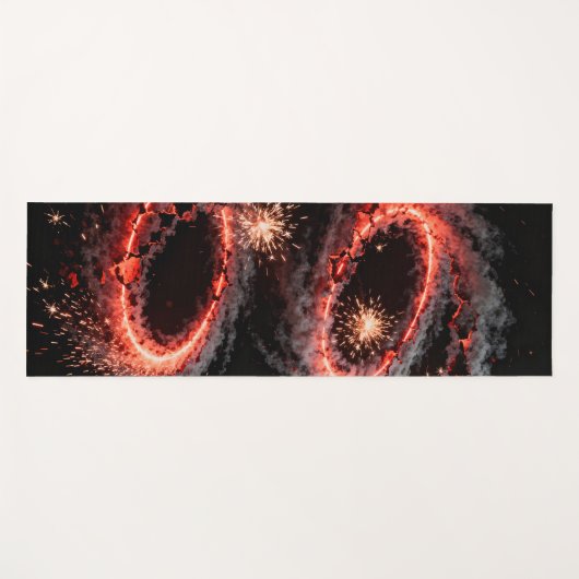 Embers swirled through the air fiery crimson  ヨガマット (正面(横))