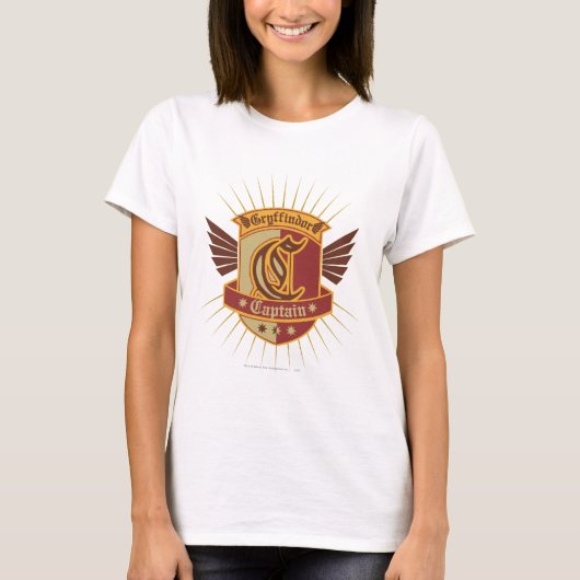Embleハリー・ポッターシリーズ| Gryffindor QUIDDITCH�の大尉 Tシャツ (正面)