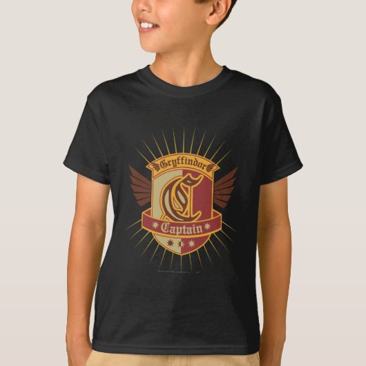 Embleハリー・ポッターシリーズ| Gryffindor QUIDDITCH�の大尉 Tシャツ (正面)