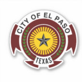 Emblem of City of El Paso, Texas Vinyl Sticker シール (正面)
