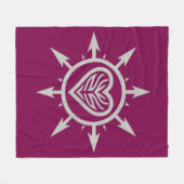 "Emblem of Love " T-Shirt フリースブランケット (正面(横))