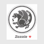 Emblem of the Sasanian Empire (Simurgh), Iran シール (シート)