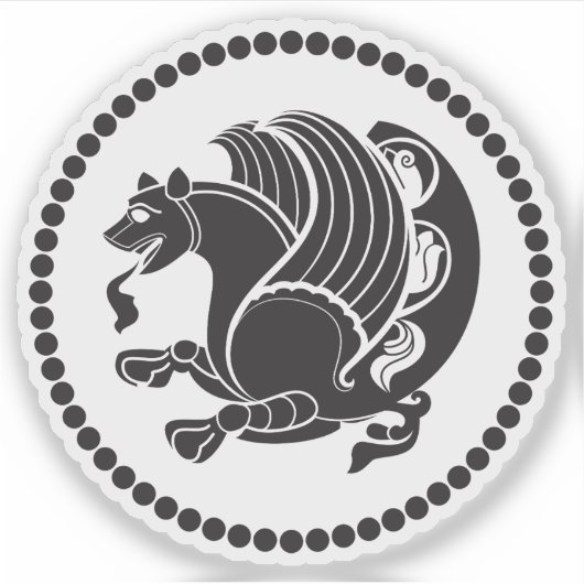 Emblem of the Sasanian Empire (Simurgh), Iran シール (正面)