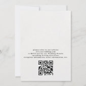 Embossed Arch Minimalist Elegant QR Code Wedding 招待状 (裏面)