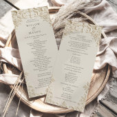 Embossed Baroque Ivory Wedding Program プログラム