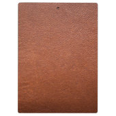 Embossed Brown Vegan Leather clipboard クリップボード (裏面)