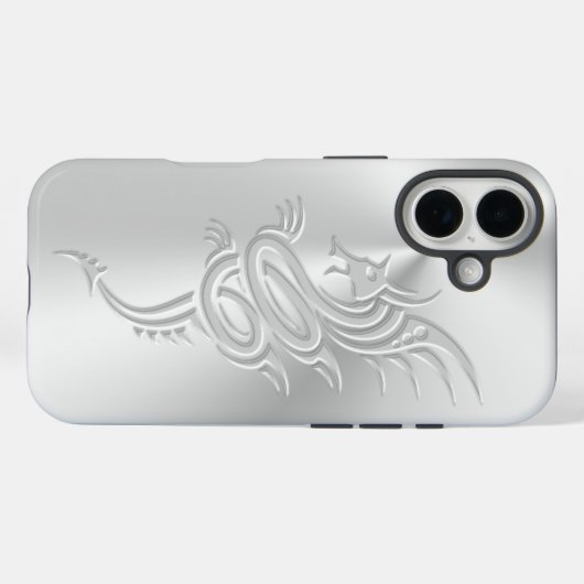 Embossed-effect Eastern Dragon Case-Mate iPhoneケース (裏面 (横))