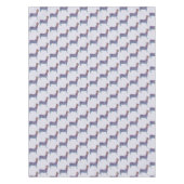 Embossed Indigo Gradient Paw Print Dog Outline テーブルクロス (正面)